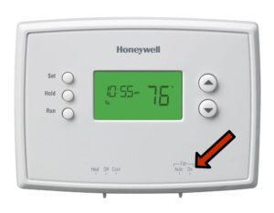 turn blower to on position to circulate air for virus protection